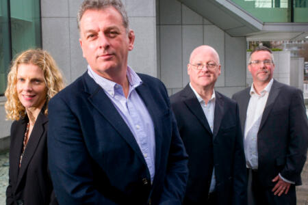 Pictured: Sinéad Galligani, Envisage; Paul O’Riordan, Sage; David Burke and Steve Boyes, Envisage