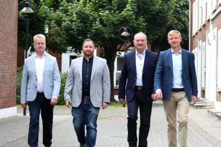 Pictured: Peter Rose, Tekenable; John Hennessy, Tether; Nick Connors, Tekenable; and Mike Corr, Tether