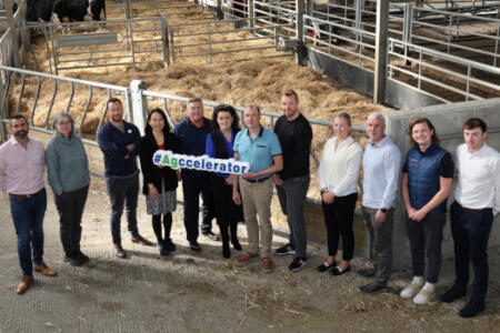 Pictured: Niamh Collins, AgTechUCD, (centre) with participants on the second AgTechUCD Agccelerator Programme