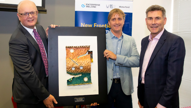 Dr Tom O’Toole, SETU; Dermot O’Shea, Taoglas; and Dr Eugene Crehan, SETU