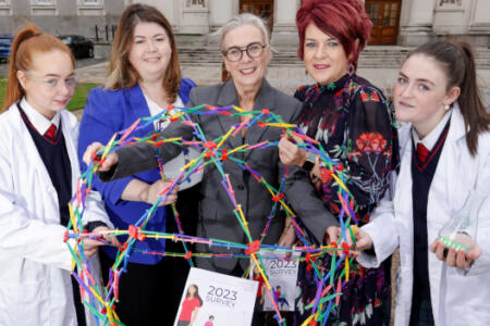 Pictured: Libby Hudson,Stanhope Secondary School, Stoneybatter; Louise McEntee, Deloitte; Gillian Keating and Caroline O'Driscoll, I Wish; and Erin Kinsella, Stanhope Secondary School, Stoneybatter