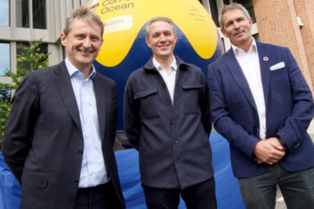 Pictured: Jim Dollard, ESB; Patrik Möller, CorPower Ocean; and Sam Roch Perks, Simply Blue Group