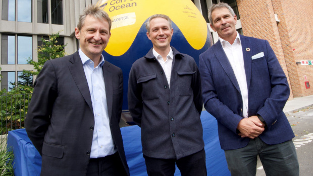 Pictured: Jim Dollard, ESB; Patrik Möller, CorPower Ocean; and Sam Roch Perks, Simply Blue Group