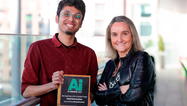 Balaji Padmanathan from UCD and Anne Sheehan, Microsoft Ireland