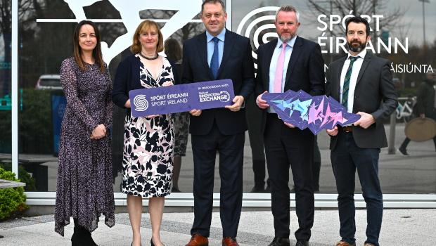 Pictured: Una Fox, Skillnet Interchange; Dr Una May; Thomas Byrne TD; Mark Jordan, Skillnet Ireland; and Benny Cullen, Sport Ireland