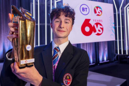 BTYSTE 2024 winer Sean O'Sullivan from Colaiste Chiarain, Co. Limerick