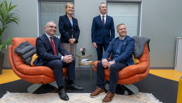 Minister of State at the Department of Enterprise, Trade & Employment Dara Calleary; Noreen Conway, Platform94; Fergal O’Connor Buymedia; and Leo Clancy Enterprise Ireland