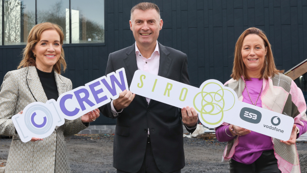 Niamh Costello, Creative Enterprise West; John Keaney, Siro; and Sheila Kavanagh Vodafone