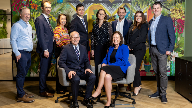 Pictured front: Paddy Naughton, EduCampus and Geraldine O’Sullivan, Version1. Back: Eunan Treanor, Ronan Laffan and Audrey D’Arcy, Version 1; Rory McGinty, Fionnuala Lambert, Niall Kelly and Eimear Curran, EduCampus; and Aidan Mullen, Version 1