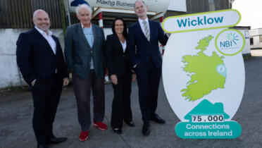 Pictured: Peter Hendrick, NBI; Michael Eamon Herbst, Herbst Group; Tara Collins, NBI; and Minister Ossian Smyth
