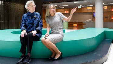 Former President of Ireland Mary Robinson, Chair of the Elders and former UN High Commissioner for Human Rights and Susan Moss, TikTok