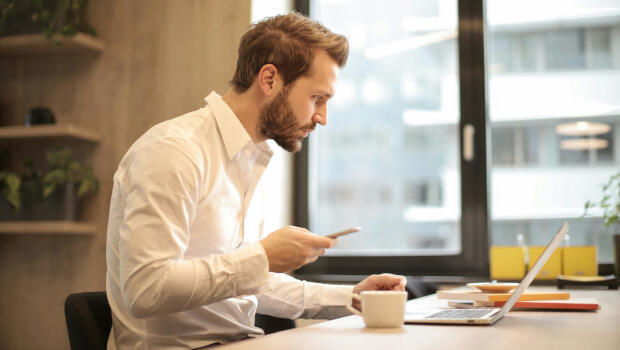 Businessman in an office