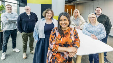 Pictured: Declan Loy, Generation Innovation; Colin Crangle, Bank of Ireland; Katy Parkhill, Aveva; Ally Armstrong and Carolyn Halferty, Generation Innovation; Caroline Black and Ian Edwards, EY