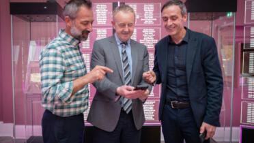 Pictured: Jon Hawkins and Paul Johnston, Waterford City and County Council; and Dermot O’Kane, Esri Ireland