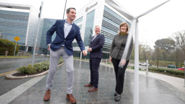 Pictured: Eoin Doherty, Microsoft; Stuart Donnelly, SSE Renewables; and Mary Lynch, FuturEnergy Ireland