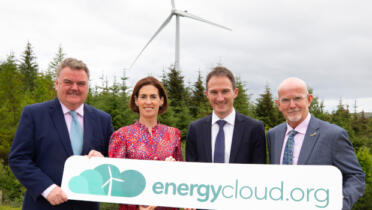 John Mullins, EnergyCloud; Minister of State at the Department of the Taoiseach Hildegarde Naughton; Minister of State at the Department of Housing, Local Government and Heritage Alan Dillon; Neil Morris, AWS