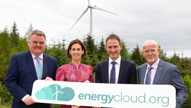 John Mullins, EnergyCloud; Minister of State at the Department of the Taoiseach Hildegarde Naughton; Minister of State at the Department of Housing, Local Government and Heritage Alan Dillon; Neil Morris, AWS