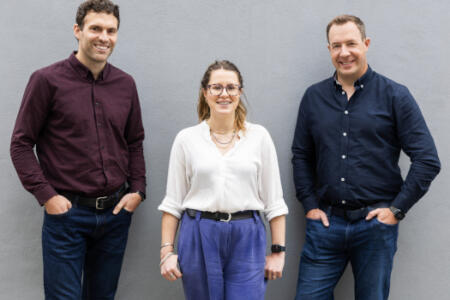 Pictured: Alan Hurley, Ella Copeland and Thomas Russell, Verodat