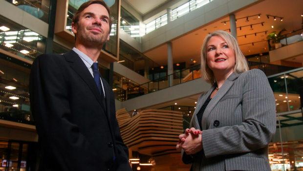 Pictured: Daire Cunningham, Spanish Point Technologies with Claire Hillis, Microsoft Ireland