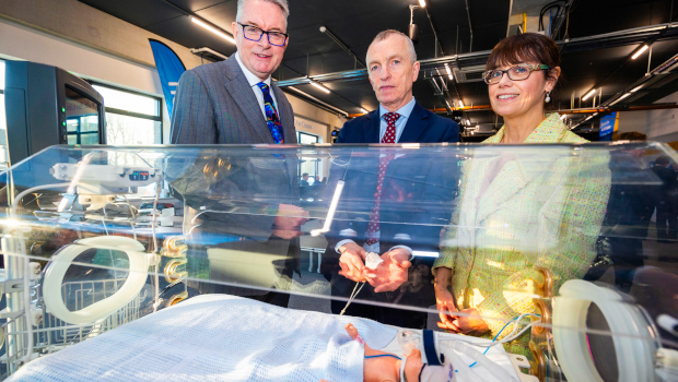 Michael Carey, Enterprise Ireland; John Power, Aerogen; and Jennifer Melia, Enterprise Ireland