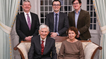 Pictured (back row l-r): Prof Peter McHugh, Dr Finn Krewer, Prof Martin O’Donnell. Front: Prof John F. Greally and Dr Marie Greally