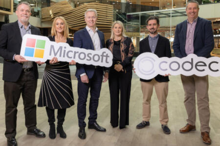 John Roddy, Fiona Daly and Ronan Stafford, Codec; Clare Hillis, Microsoft; Tom McArdle, and Stephen Black, Codec