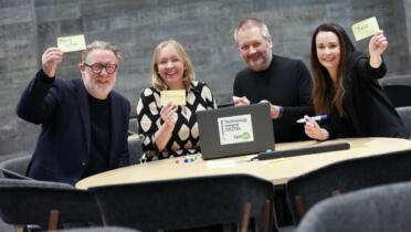 Pictured: Kevin Marshall, Microsoft; Eimear Kearney, Technology Ireland Digital Skillnet; Russell Kane, Microsoft; and Yvonne Rogers, Analytics Institute