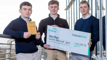 UCD students Ruairí Collins, Eoin Duffy and Stephen Murphy