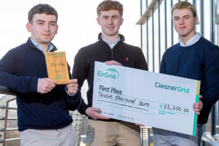 UCD students Ruairí Collins, Eoin Duffy and Stephen Murphy