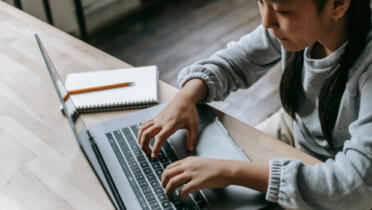 Child with a computer