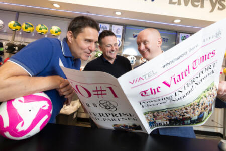 Pictured: Gareth Browne, Intersport Elverys; Ronan Whelan, Siro; and Damien McCann, Viatel Technology Group