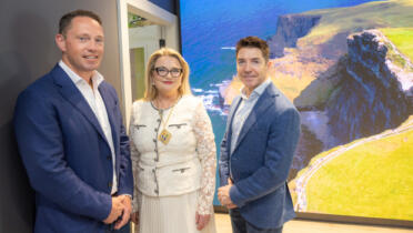 Pictured: Mike Kellaway, AVI-SPL; Margaret Considine, Chambers Ireland; and Colin Barrett, AVI-SPL Ireland