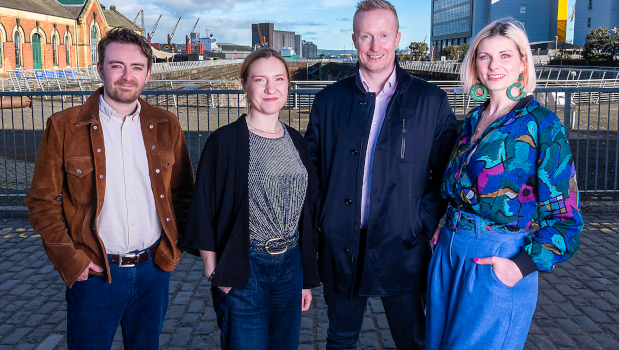 Pictured: Ryan Lafferty, Dia Beta Labs; Fiona Bennington, Catalyst; Niall Devlin, Bank of Ireland; Claire Kelly, Catalyst