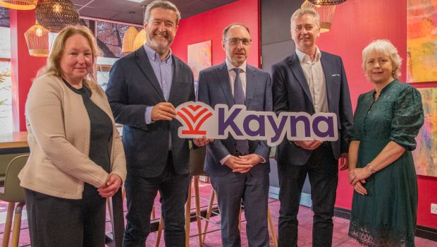 Pictured: Anna-Marie Turley, Enterprise Ireland; Paul Prendergast, Kayna; Minister of State with responsibility for Financial Services, Credit Unions & Insurance Robert Troy; Peter Bermingham, Kayna; and Anne Lanigan, Enterprise Ireland