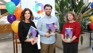 Pictured: Louise Caldwell, OurKidsCode; Michael Barrett, Microsoft Dream Space; and Dr Nina Bresnihan, OurKidsCode