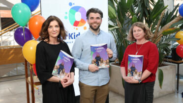 Pictured: Louise Caldwell, OurKidsCode; Michael Barrett, Microsoft Dream Space; and Dr Nina Bresnihan, OurKidsCode