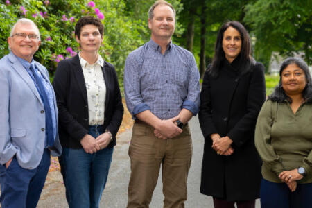 Pictured: Dr John Wells, SETU; Dr Deirdre Kilbane and Dr Kevin Doolin, Walton Institute SETU; Prof Marie Claire, SETU and Dr Indrakshi Dey, Walton Institute SETU