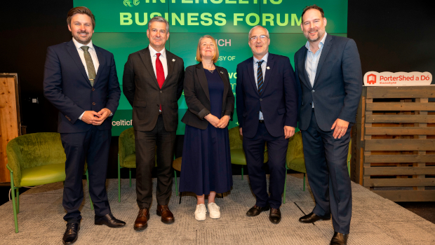 Pictured: Allan Mulrooney, Western Development Commission; Philippe Rouault, CCI Morbihan; Katy McNeil, Scottish Government Ireland Office; Fabrice Loher, Lorient; Charles Kergaravat, The Interclectic Business Forum