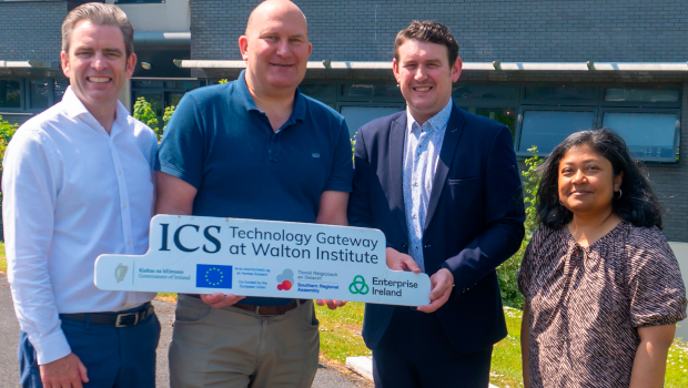 Pictured: Liam Fitzgerald, Walton Institute; Gary Evans, Feedalpha; Jim Prendergast and Dr Indrakshi Dey, Walton Institute