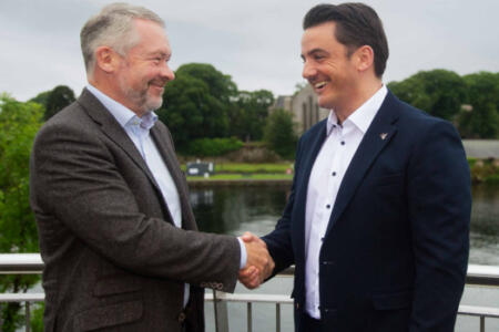 Pictured: Malcom Bell, Envetec and Kevin Walsh, Chemishield