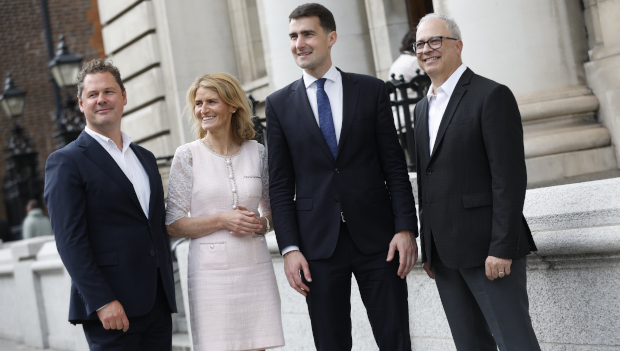 Pictured: Nathan Cullen, IBM; Mary Buckley, IDA Ireland; Minister for Public Expenditure & Reform Jack Chambers; and Ross Mauri, IBM