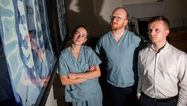 Pictured: Siobhan Killeen, Dr Edward McDermott, and Paul Banahan