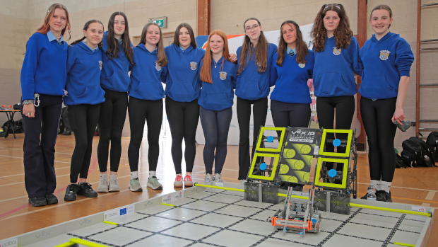 Students from Mean Scoil Mhuire, Longford Town