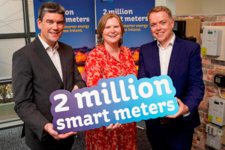 Pictured: Nicholas Tarrant, Carmel O’Connor, and Michael Hynes, ESB Networks