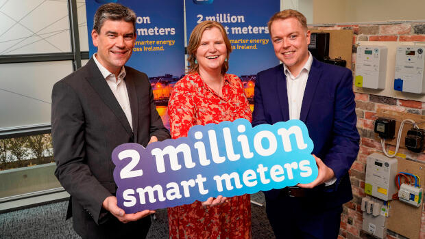 Pictured: Nicholas Tarrant, Carmel O’Connor, and Michael Hynes, ESB Networks