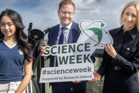 Yvonne Tran, Minister for Higher Education, Research, Innovation and Science James Lawless, and Dr. Ruth Freeman, Research Ireland