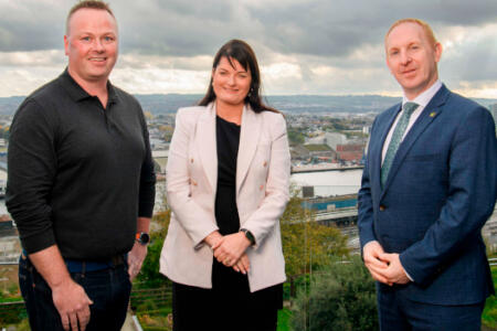 Pictured: Conor Forde, Aiven; Anne-Marie Tierney le Roux and Michael Lohan, IDA Ireland
