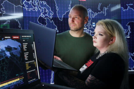 Pictured: Susan Hickey, Kildare County Council, and Jesper Frisch, Mayo County Council