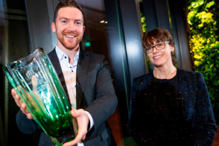 Mark O'Sullivan, NeuroBell, and Jenny Melia, Enterprise Ireland