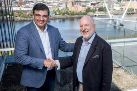 Pictured: Bruno Abril, NTT Data and John Harkin, Alchemy Technology Services